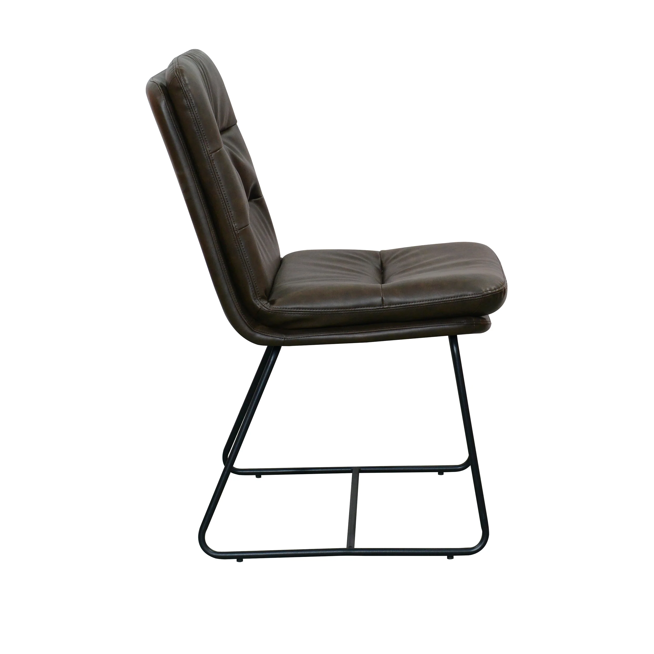 Alexander Faux Leather Dining Chair | Dark Brown - Image 3