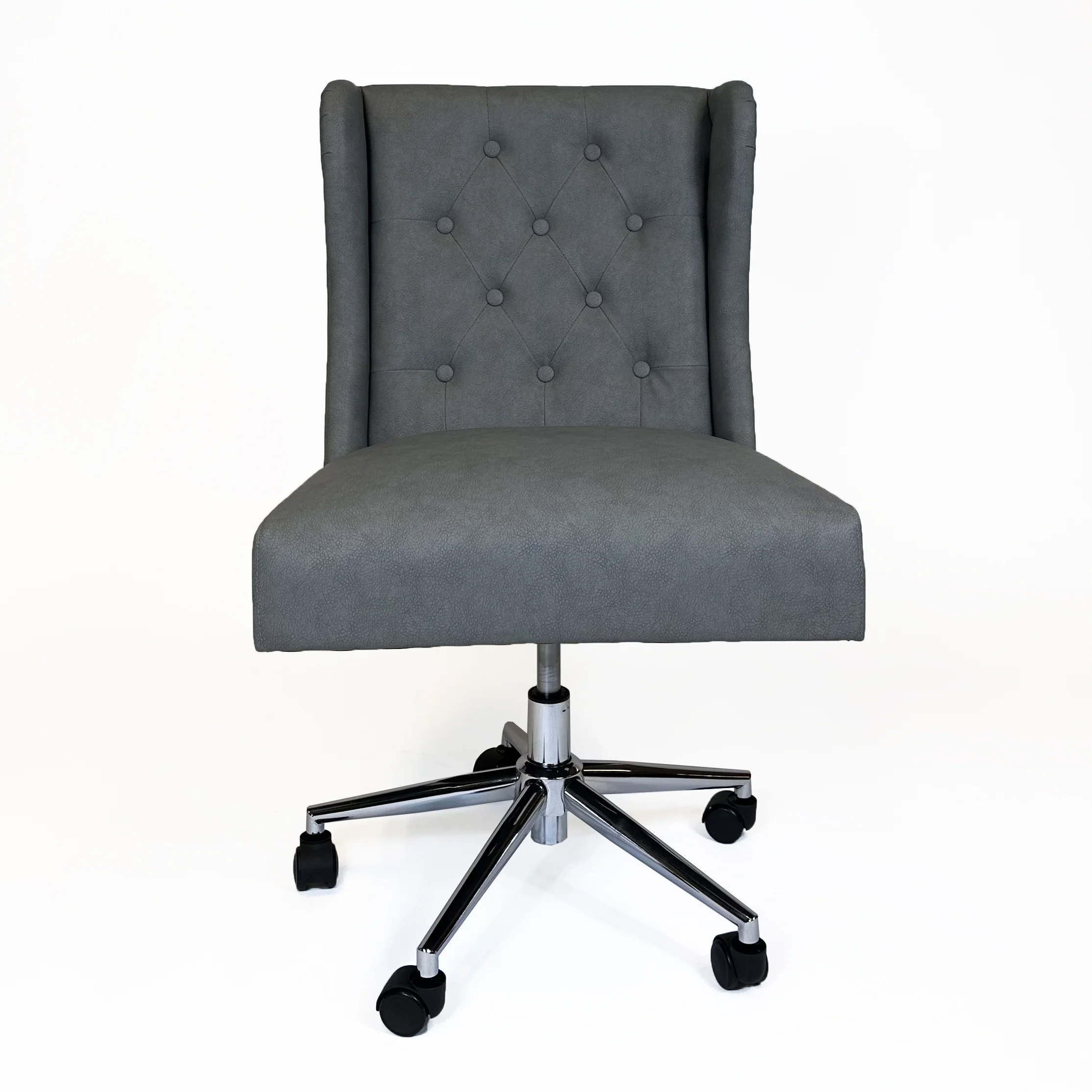 Amelia Swivel Office Chair | Grey - Image 3