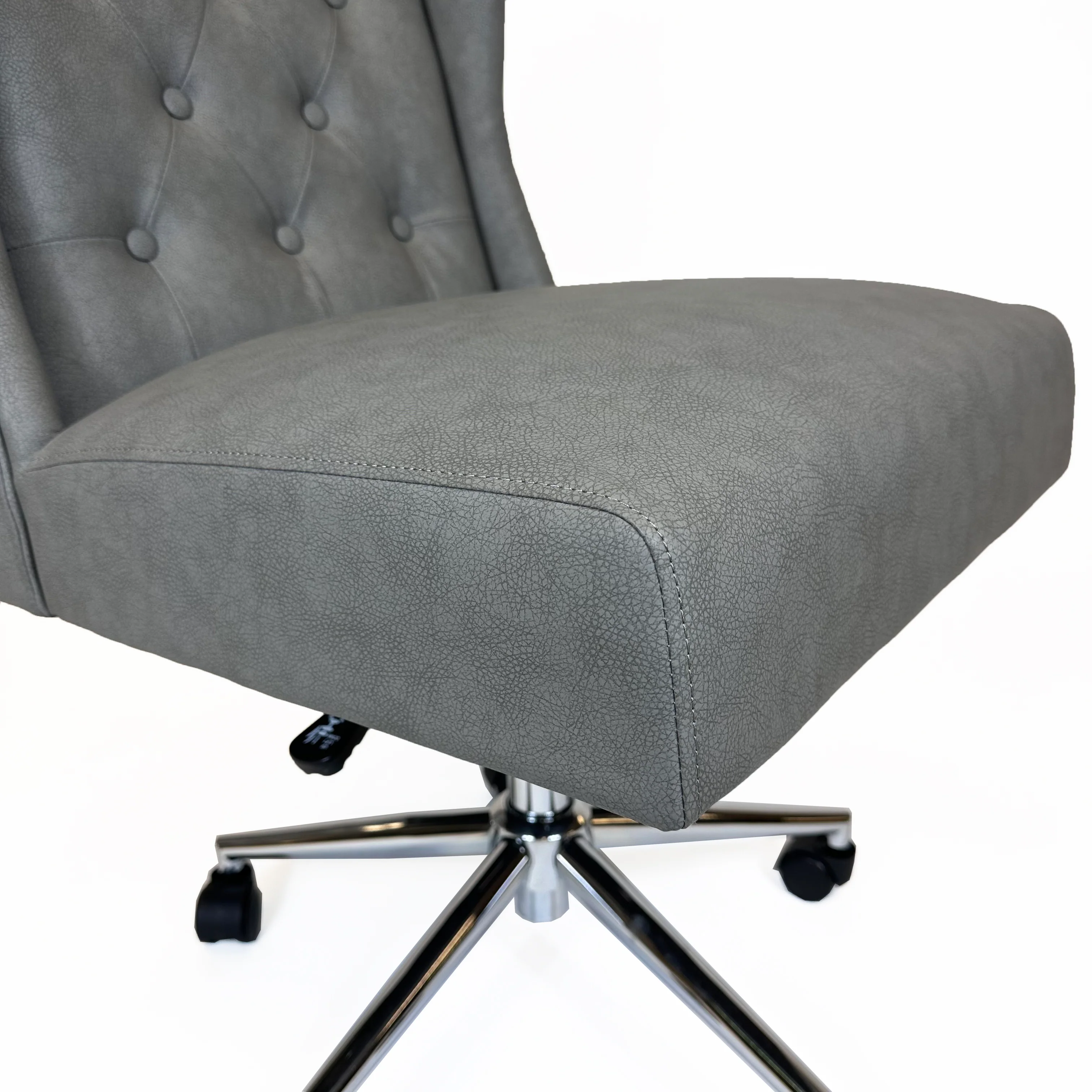 Amelia Swivel Office Chair | Grey - Image 8