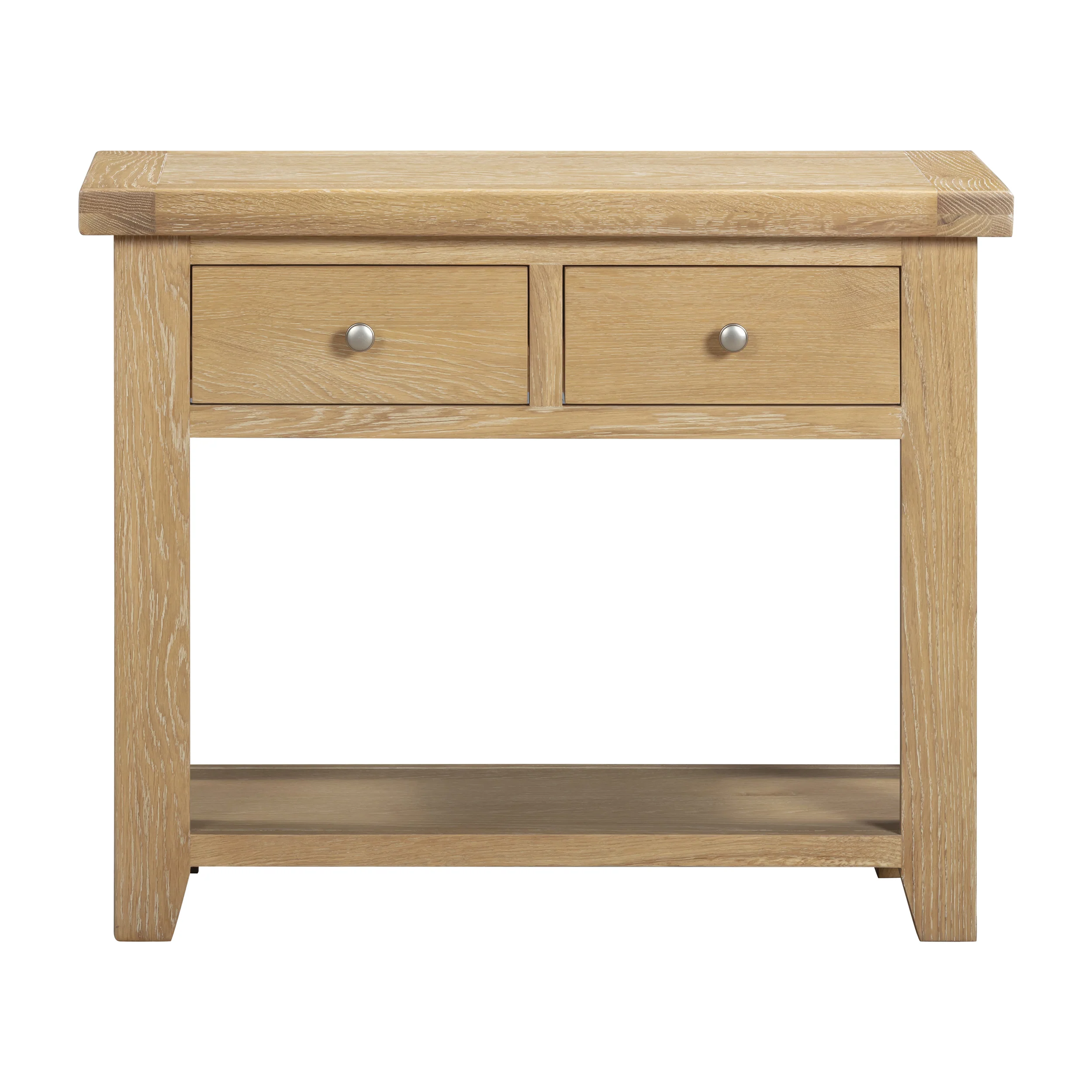 Bath Whitewash Oak Console Table - Image 3