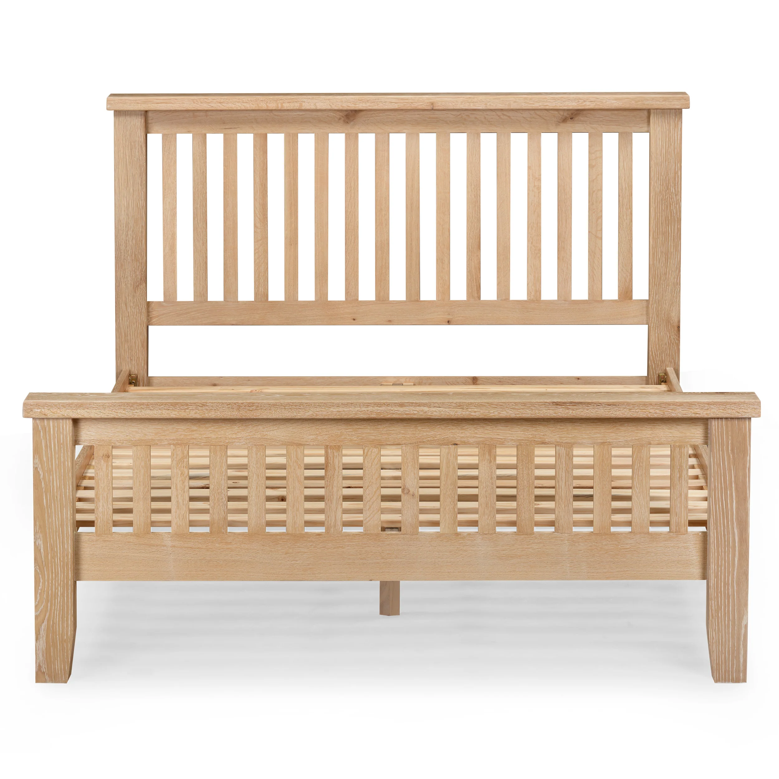 Bath Whitewash Oak Kingsize Bed - Image 3