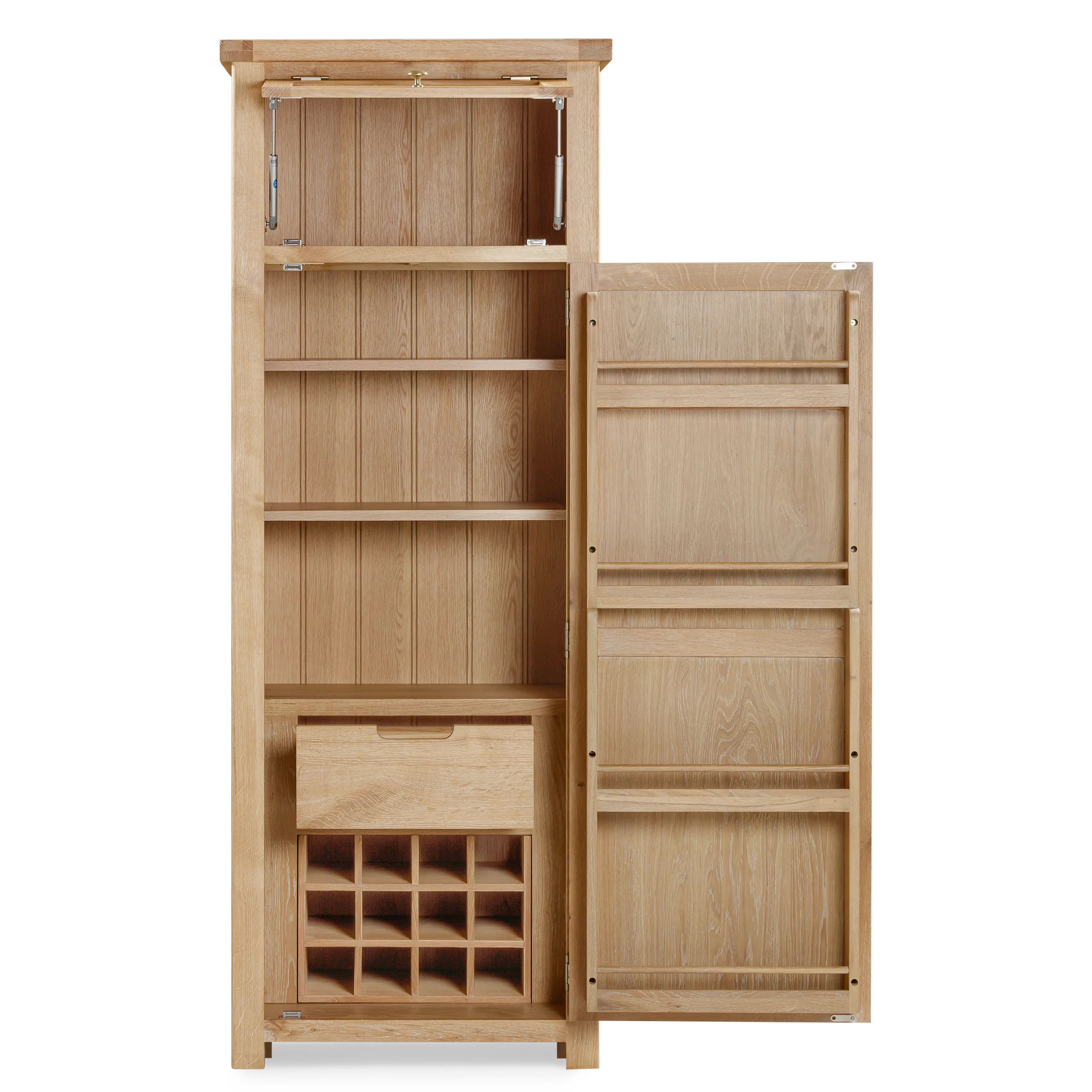 Bath Whitewash Oak Pantry Unit - Image 5