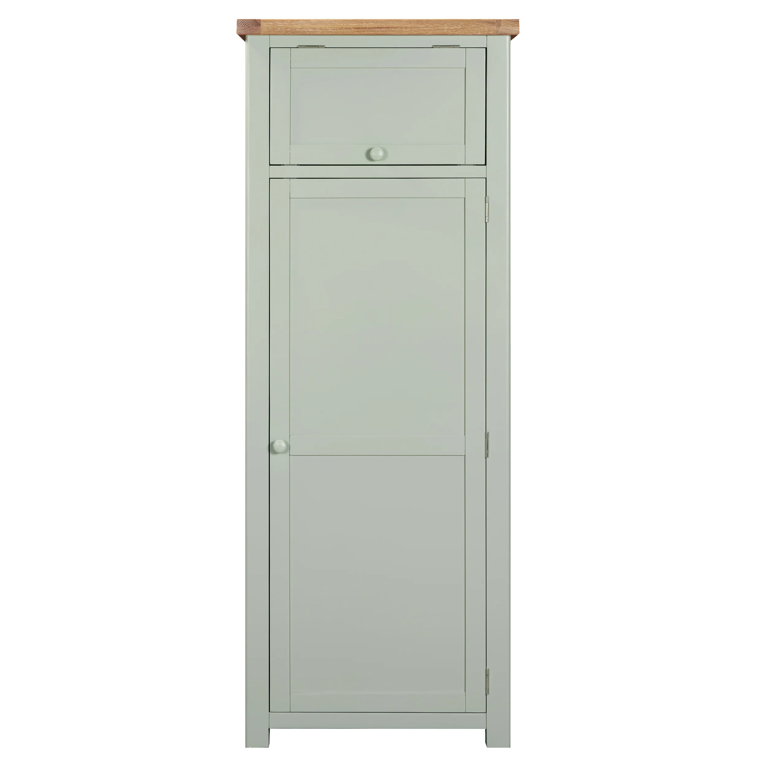 Burford Sage Green Painted Oak Pantry Unit - Image 3