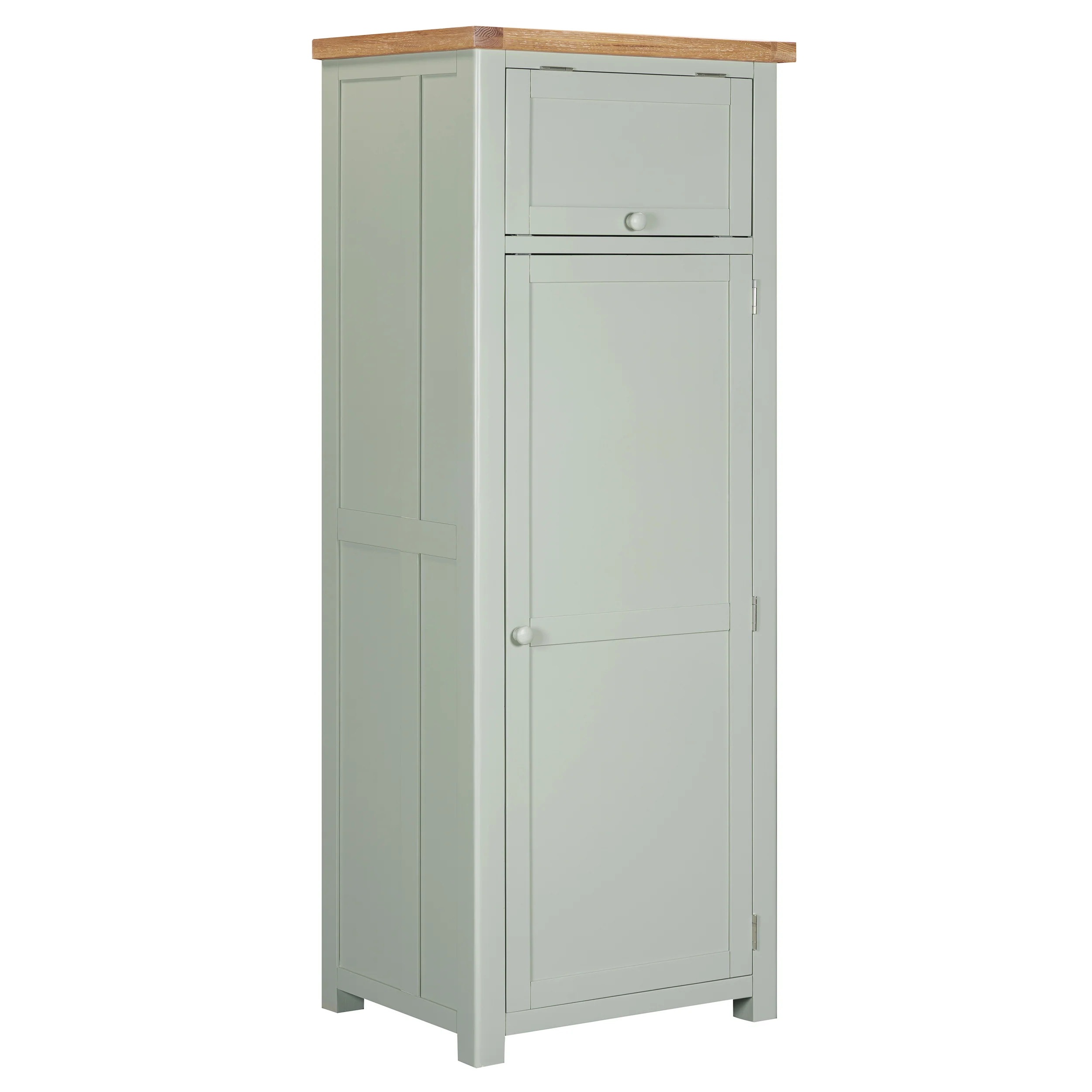 Burford Sage Green Painted Oak Pantry Unit - Image 5