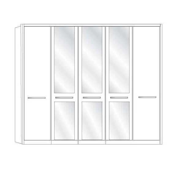 Cairns Wiemann 5 Door Wardrobe With Frame - Image 11