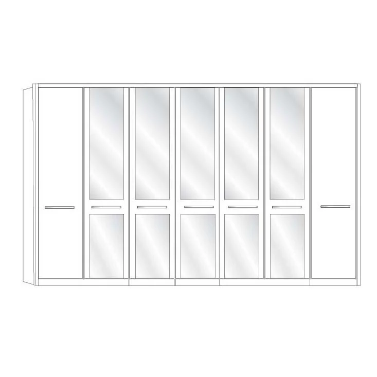 Cairns Wiemann 7 Door Wardrobe With Frame - Image 7