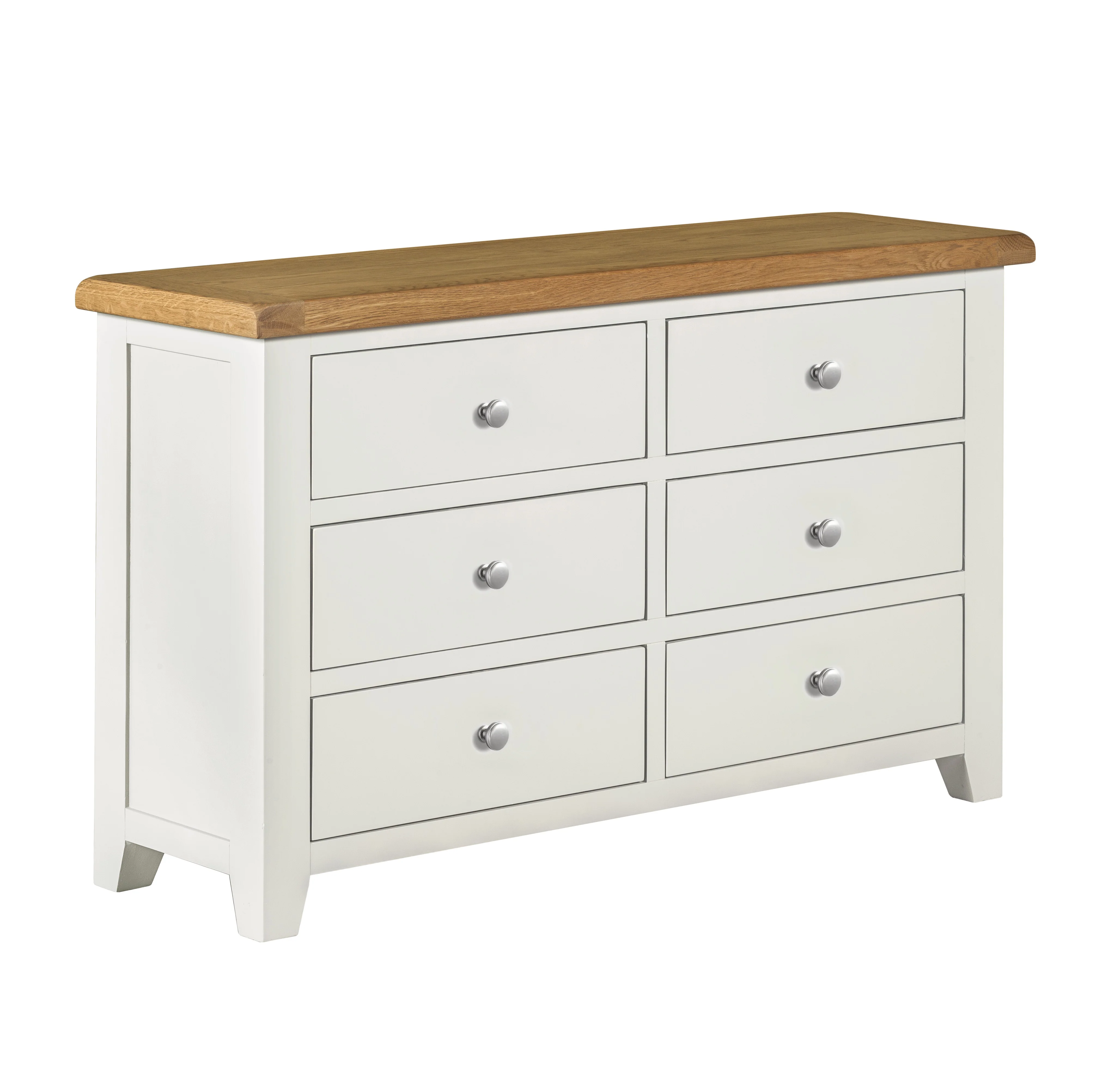 Cambridge Classic Cream Painted Oak 6 Drawer Chest - Image 2