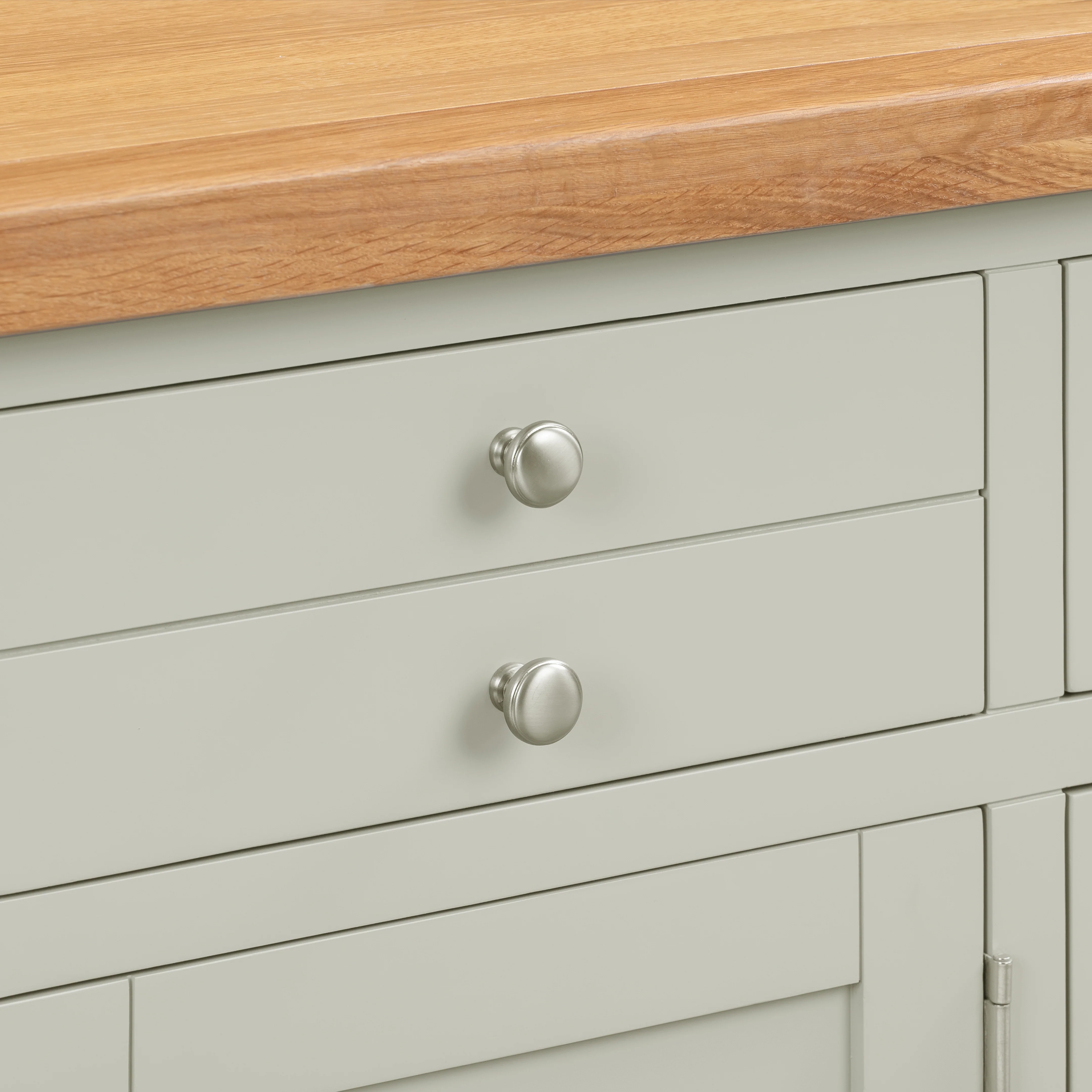 Cambridge Grey Painted Oak 3 Door 3 Drawer Sideboard - Image 5