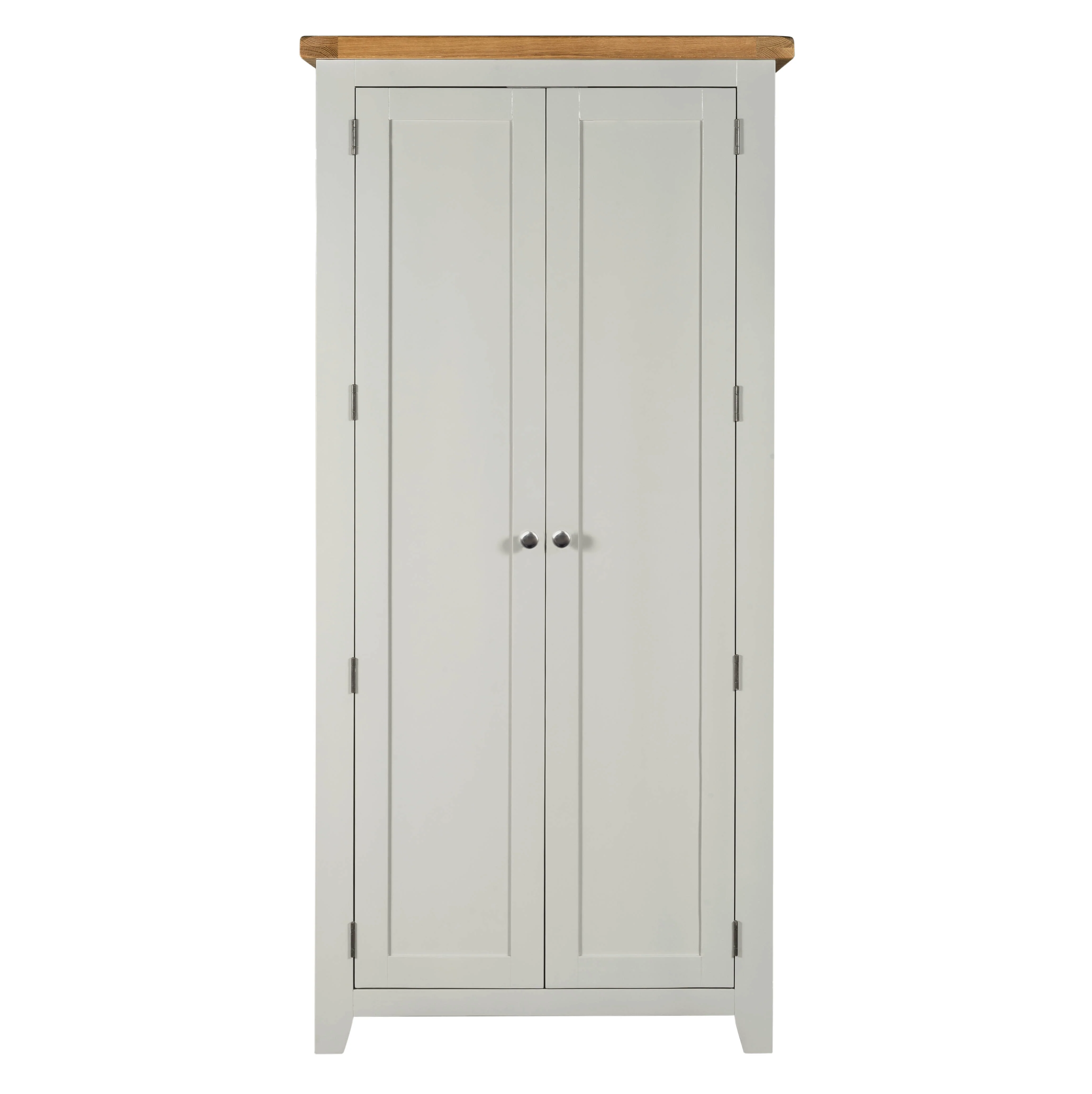 Cambridge Grey Painted Oak Full Hanging Wardrobe - Image 2