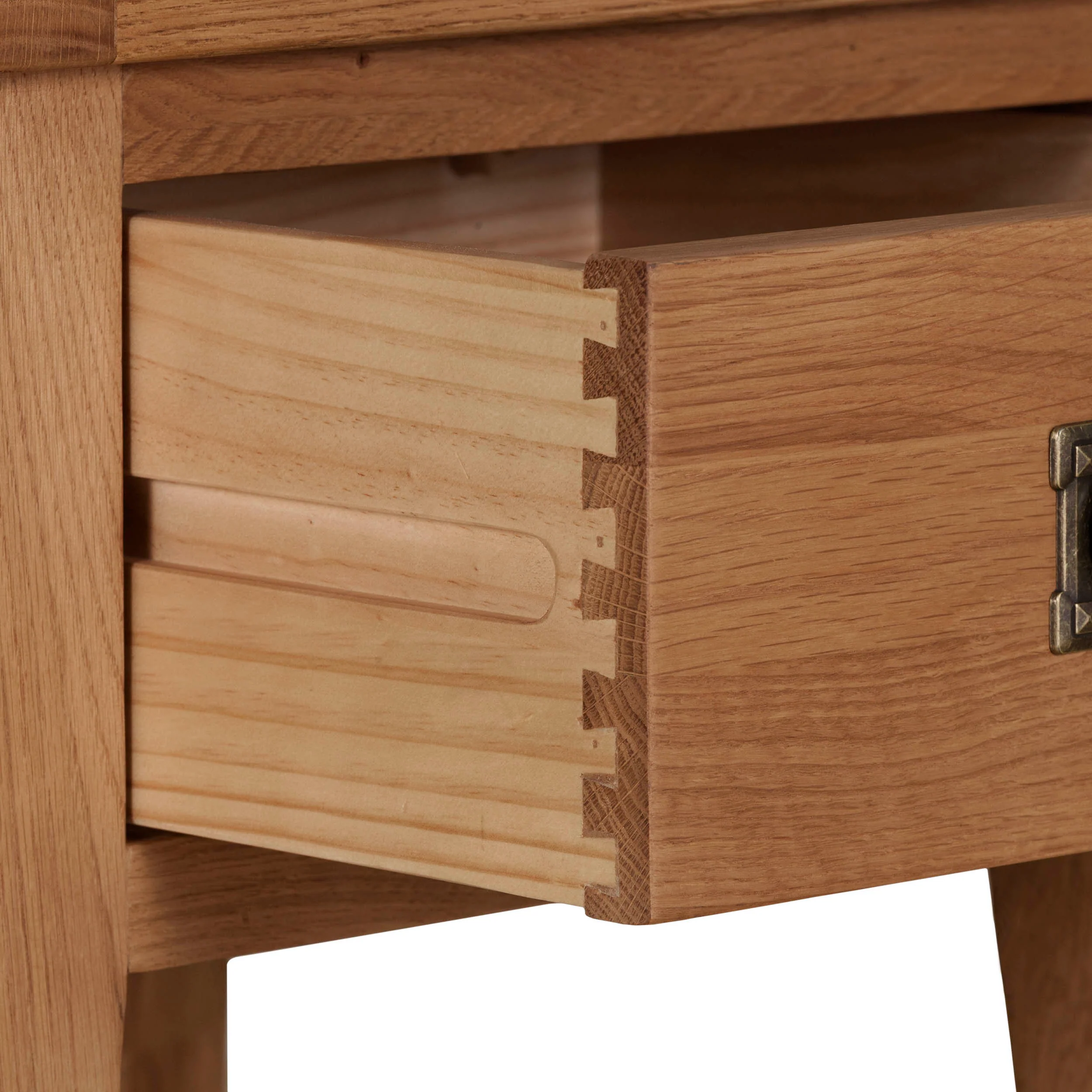 Cambridge Oak 1 Drawer Lamp Table - Image 7