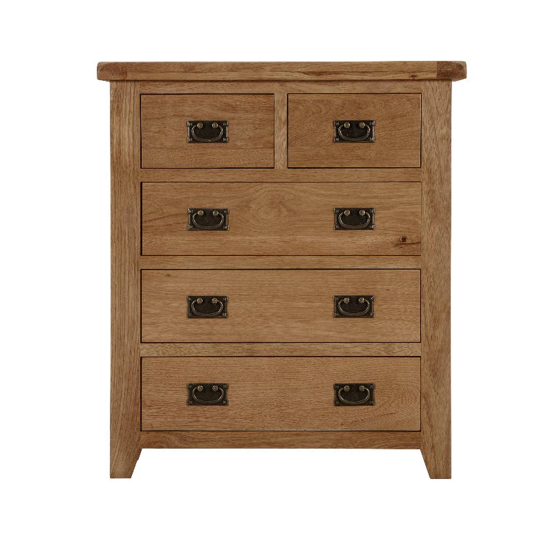 Cambridge Oak 2 Over 3 Chest Of Drawers - Image 2