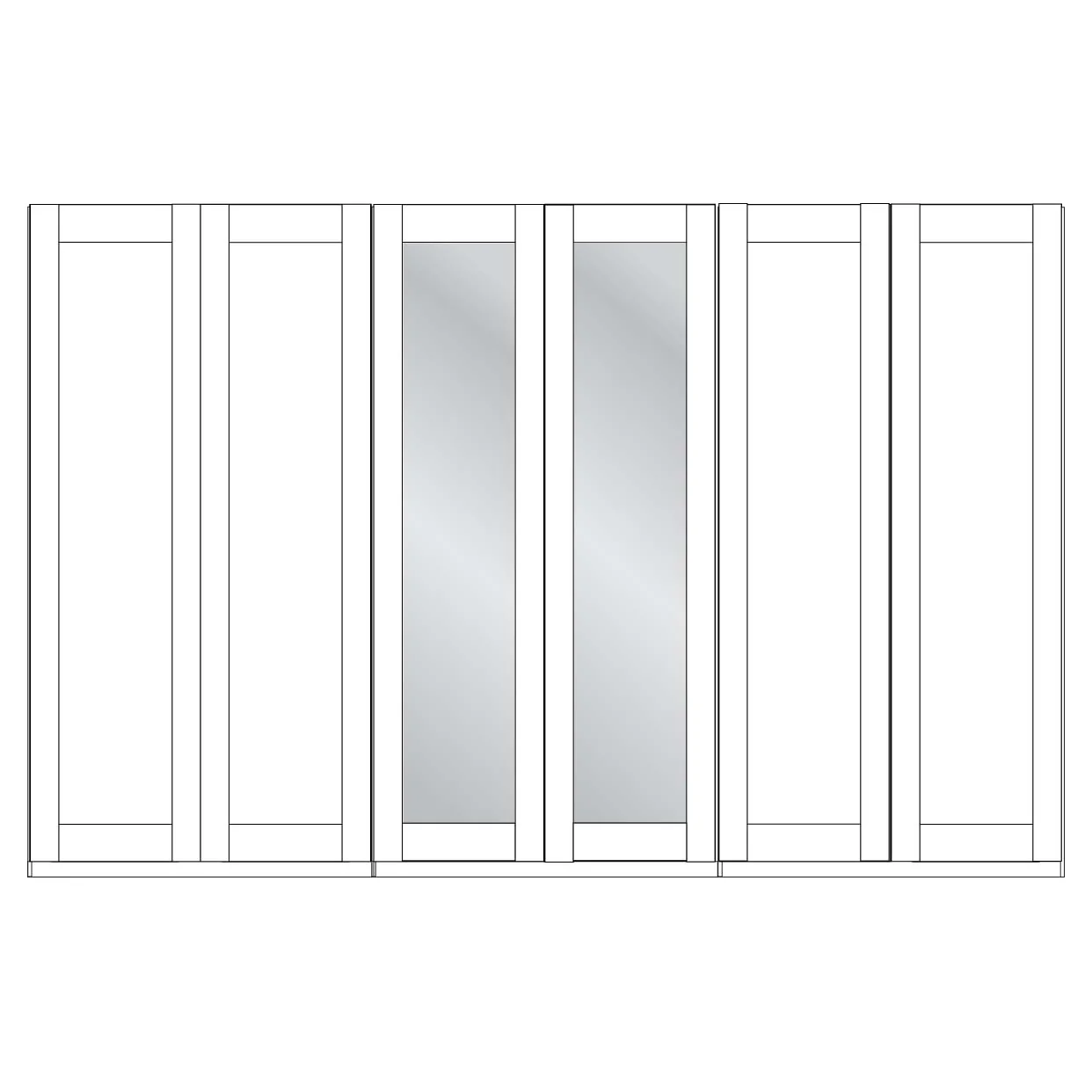 Cambridge Wiemann 6 Door Wardrobe - Image 6