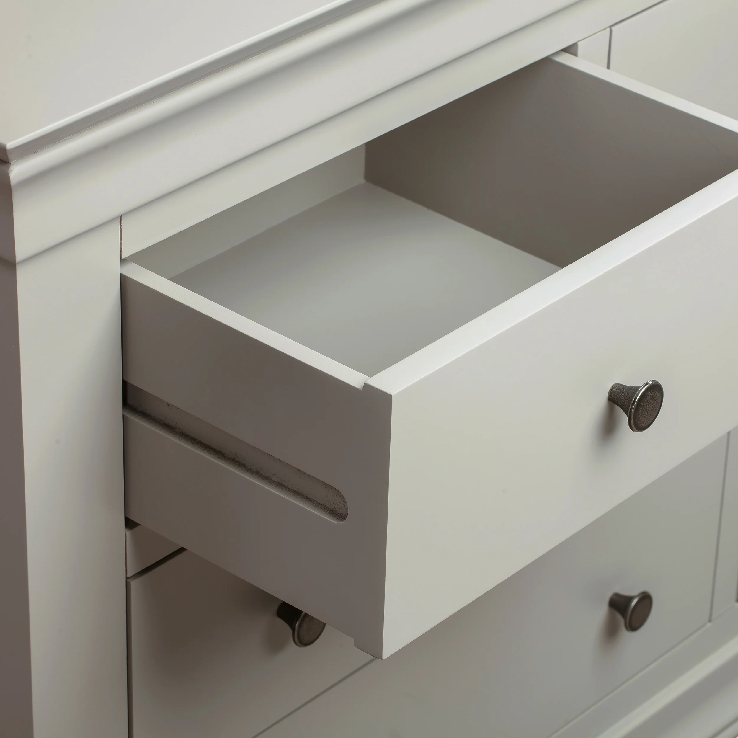 Chantilly Pebble Grey 2 Over 4 Chest Of Drawers - Image 6