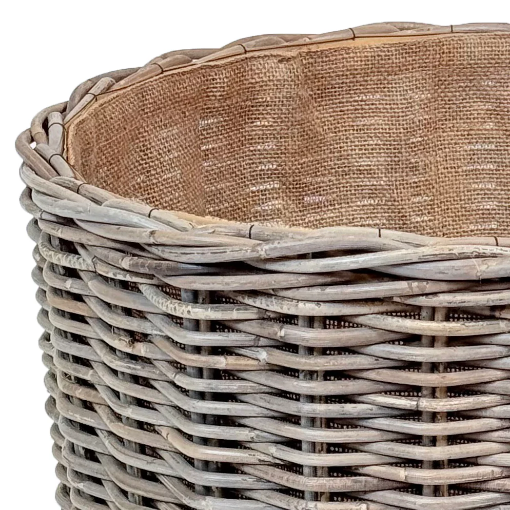 Chunky Round Rattan Basket | Medium - Image 3