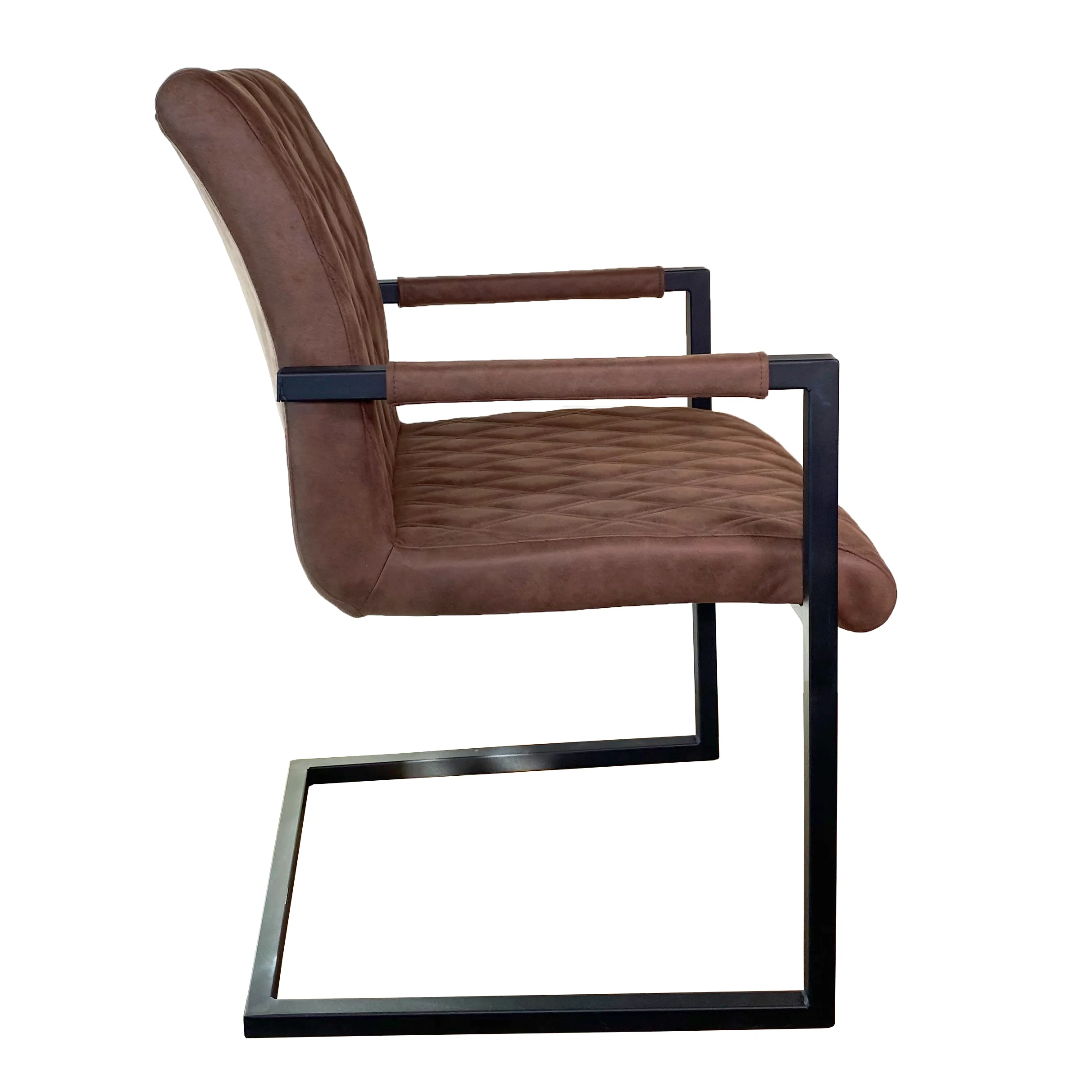 Ealing Industrial Dining Chair | Brown - Image 7
