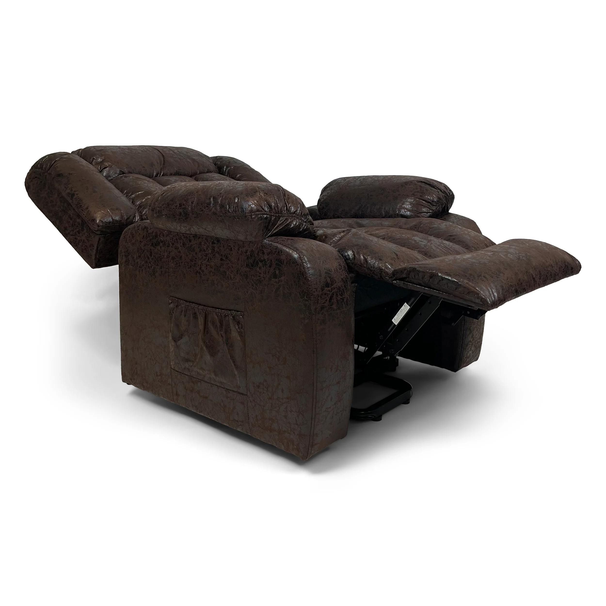 Harper Dual Motor Heated Vibrating Massage Rise & Recliner | Brown - Image 4