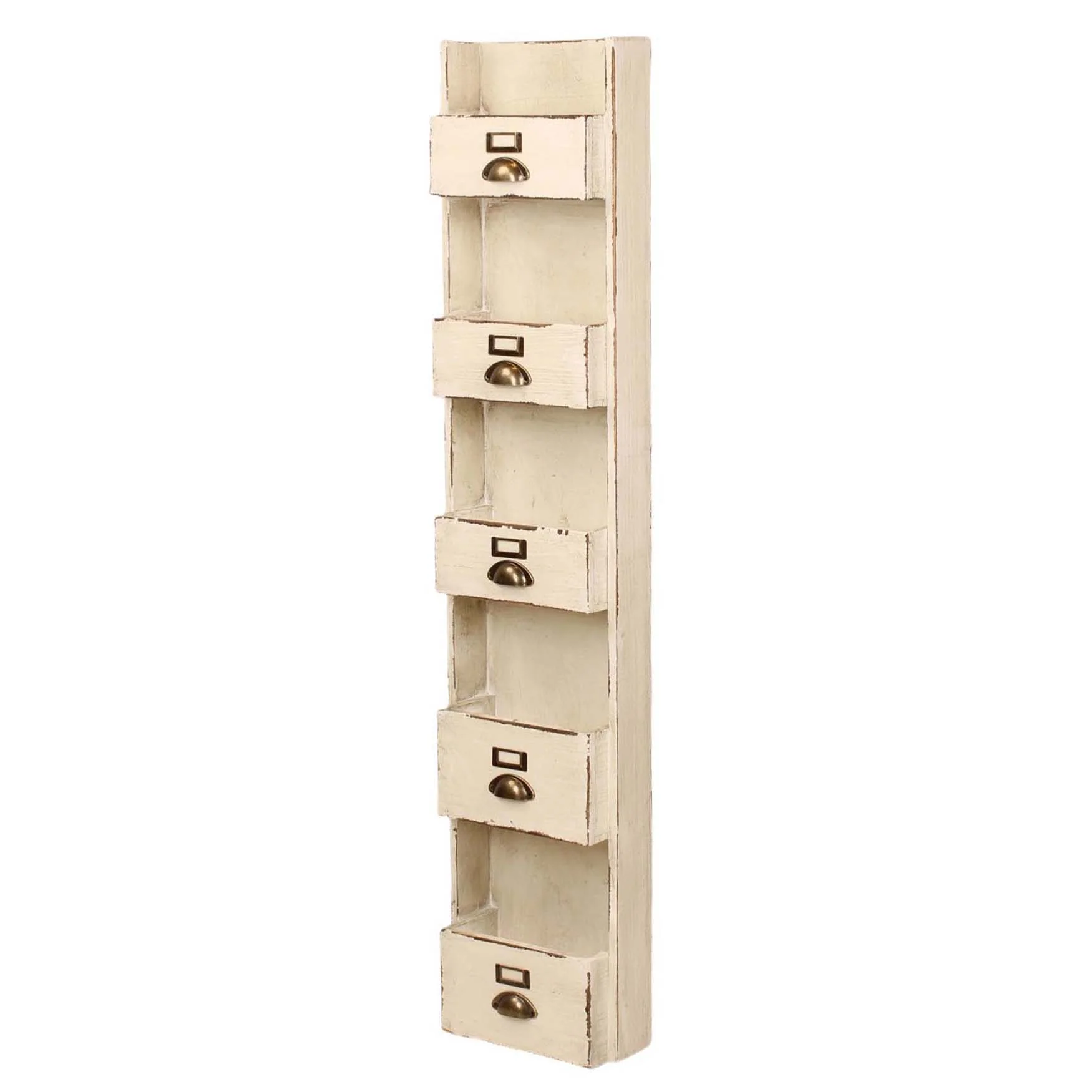 Heritage Distressed White Display Storage Unit - Image 2