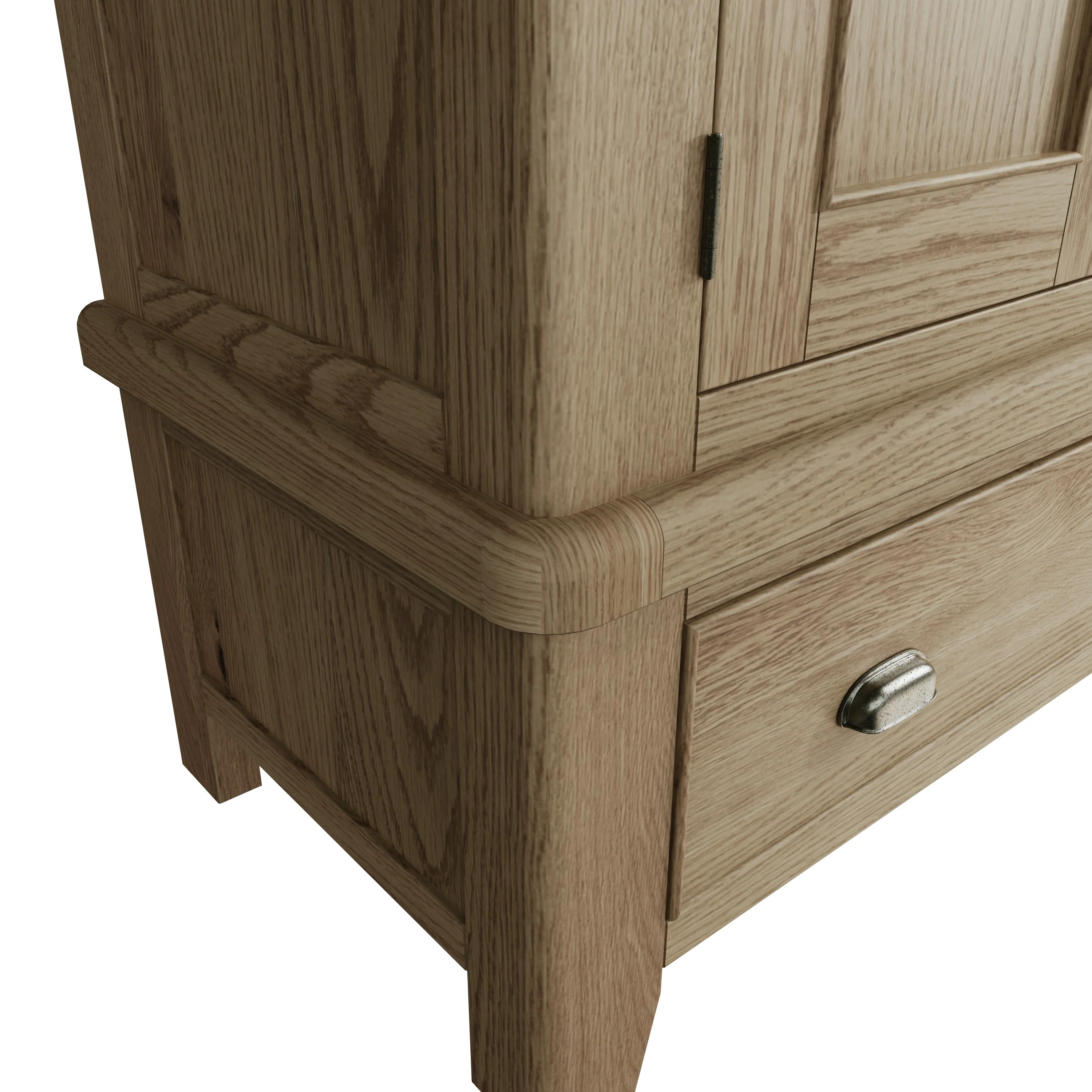 Hove Smoked Oak 2 Door Wardrobe with Drawer - Image 7
