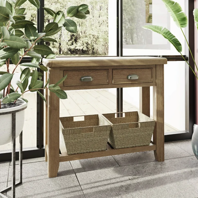 Hove Smoked Oak Console Table