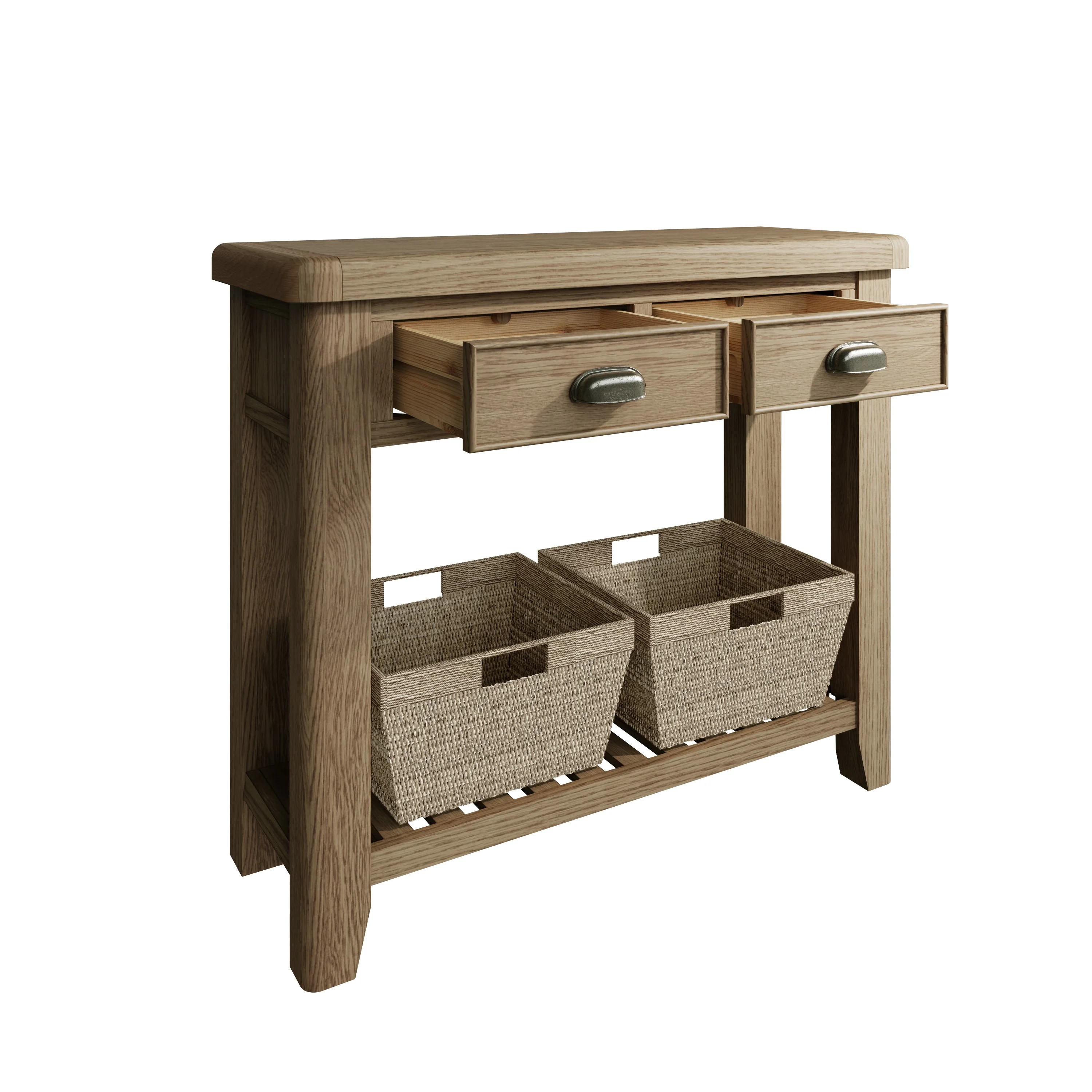 Hove Smoked Oak Console Table - Image 3