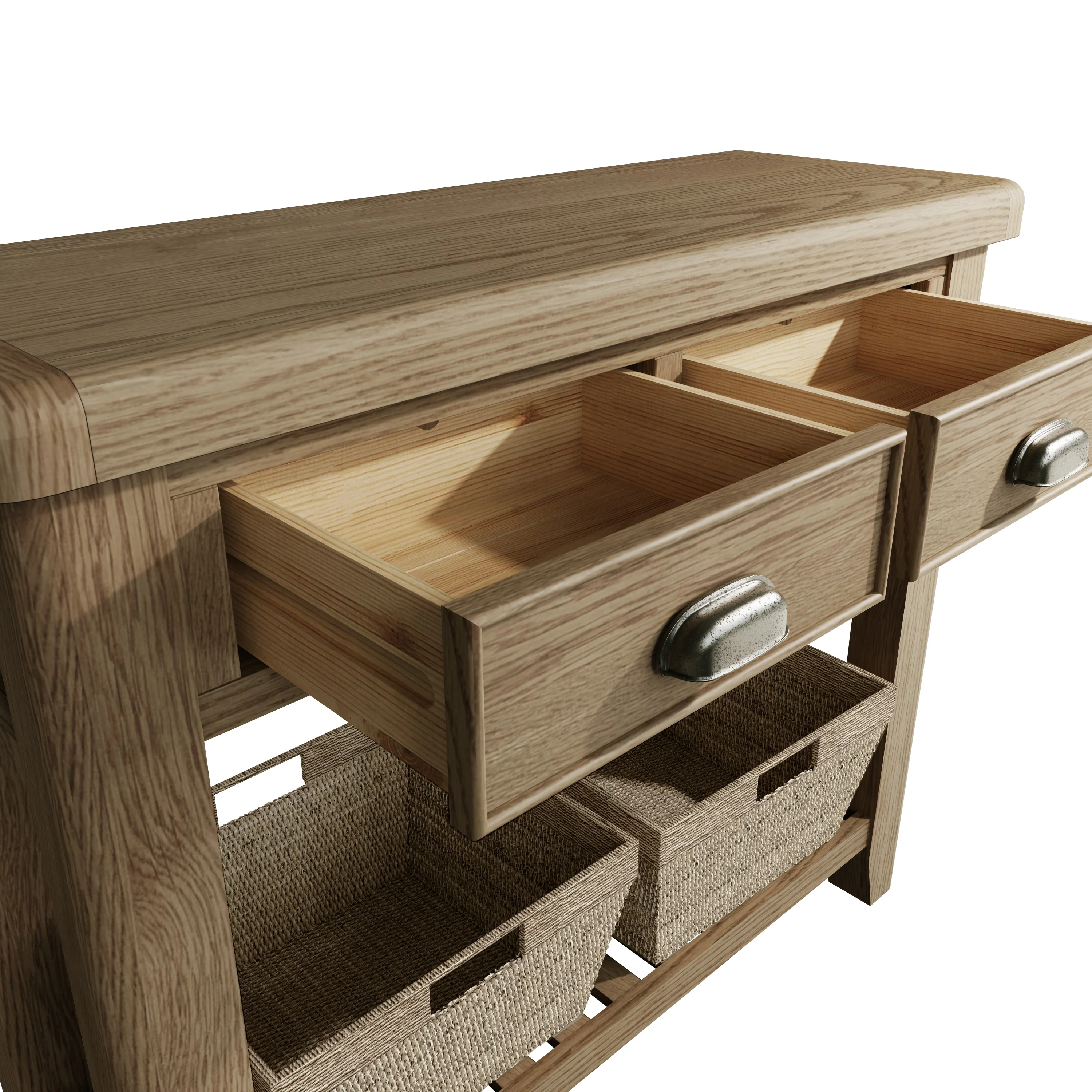 Hove Smoked Oak Console Table - Image 7