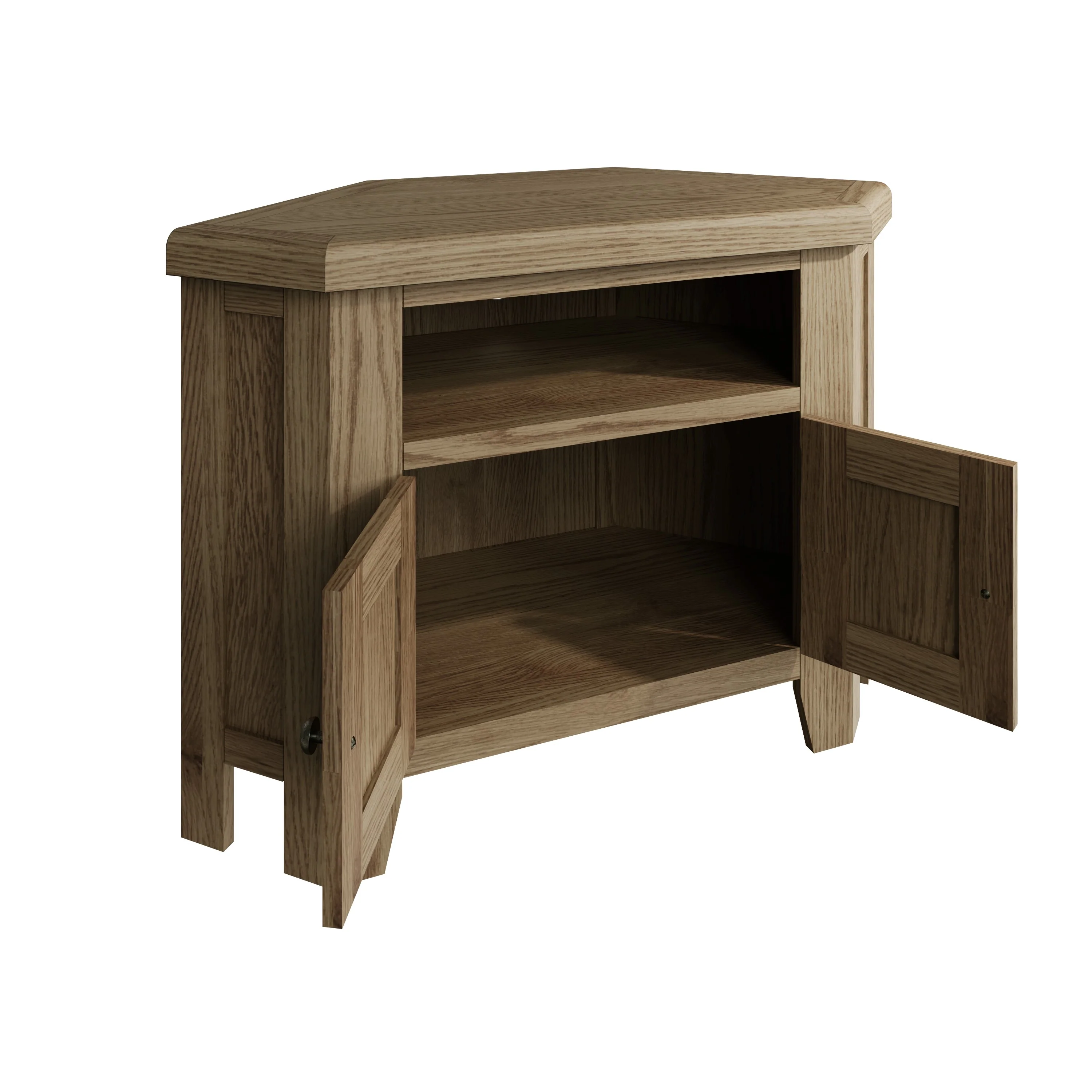 Hove Smoked Oak Corner TV Unit - Image 3