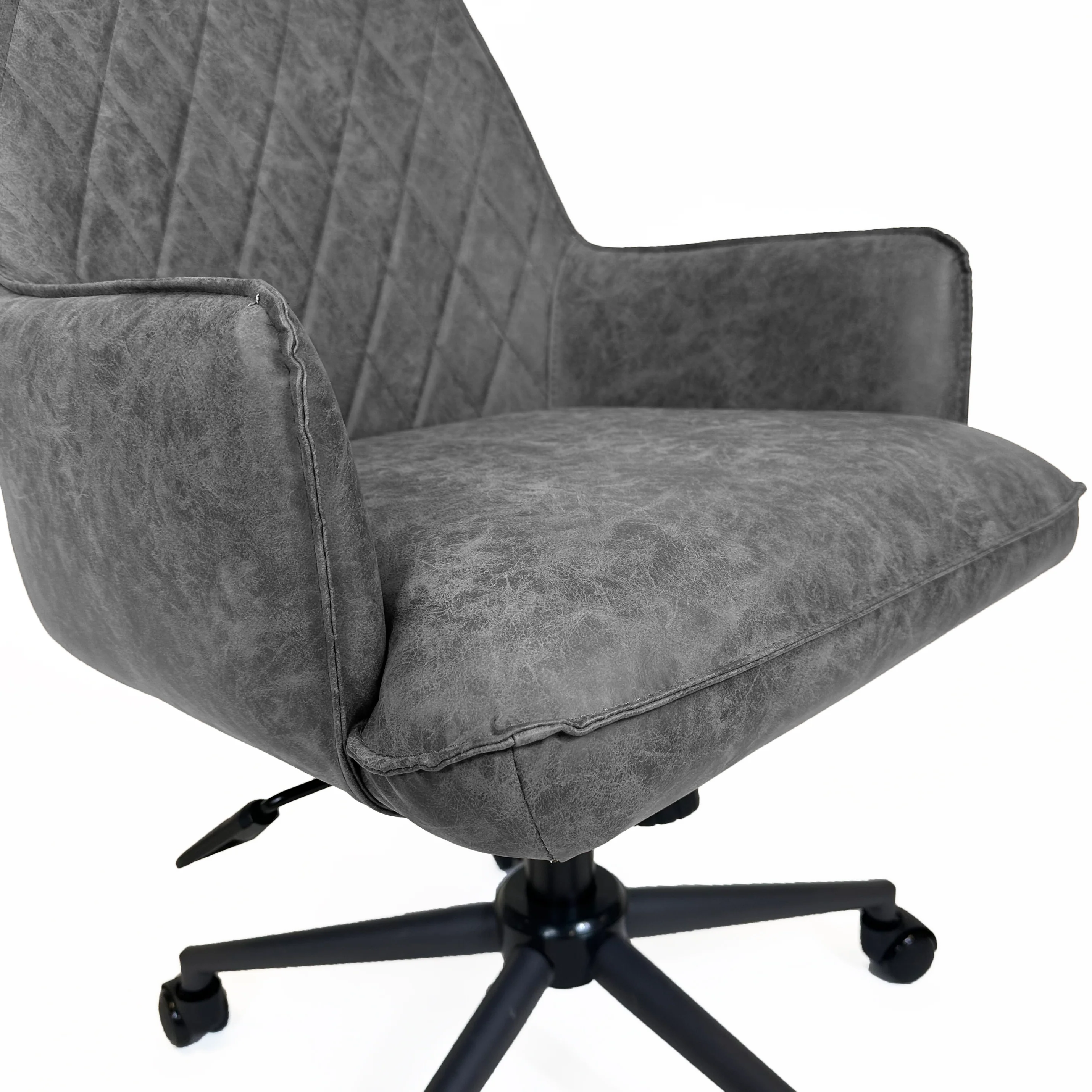 Industrial Diamond Office Chair | Grey - Image 8