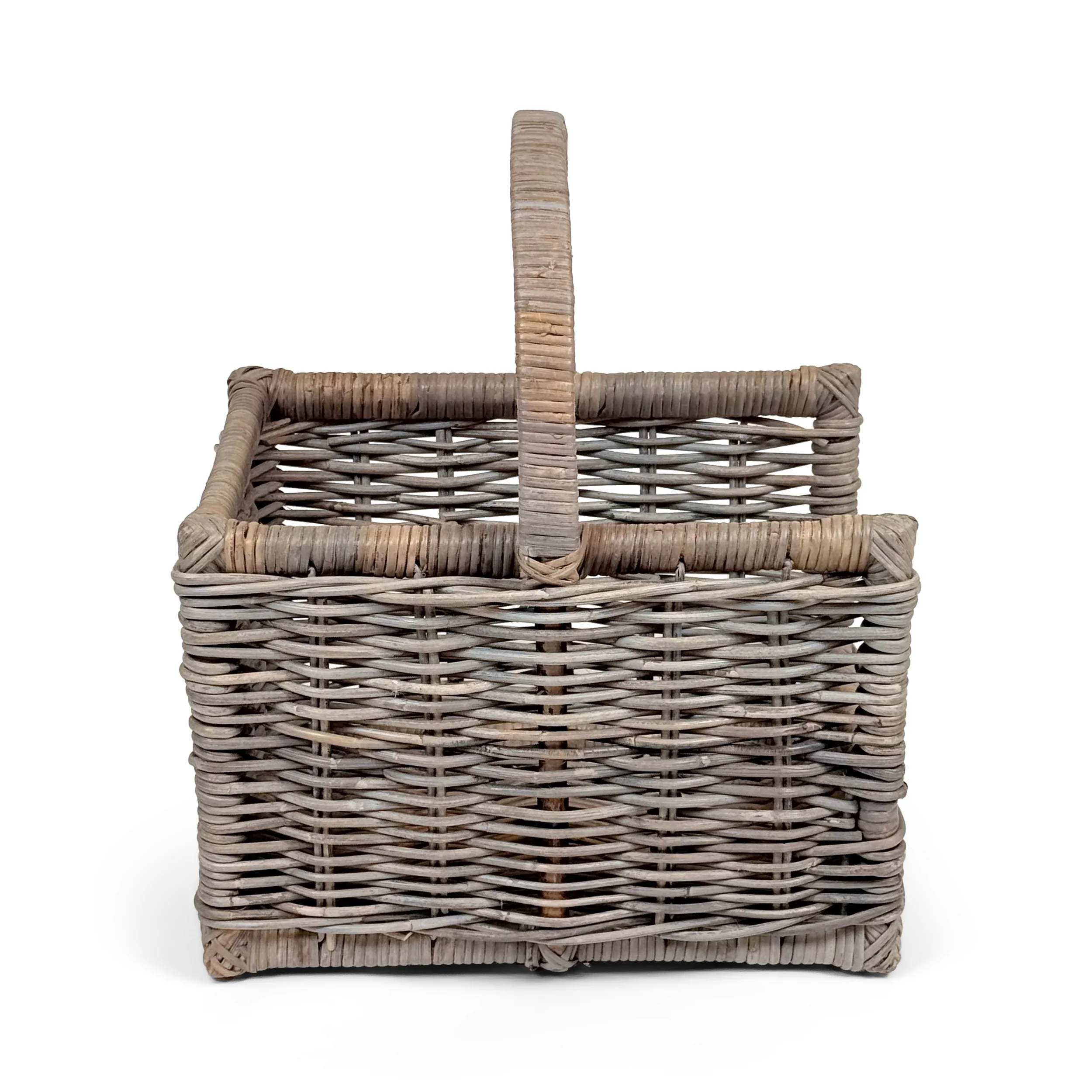 Kubu Grey Open End Wicker Log Basket - Image 4