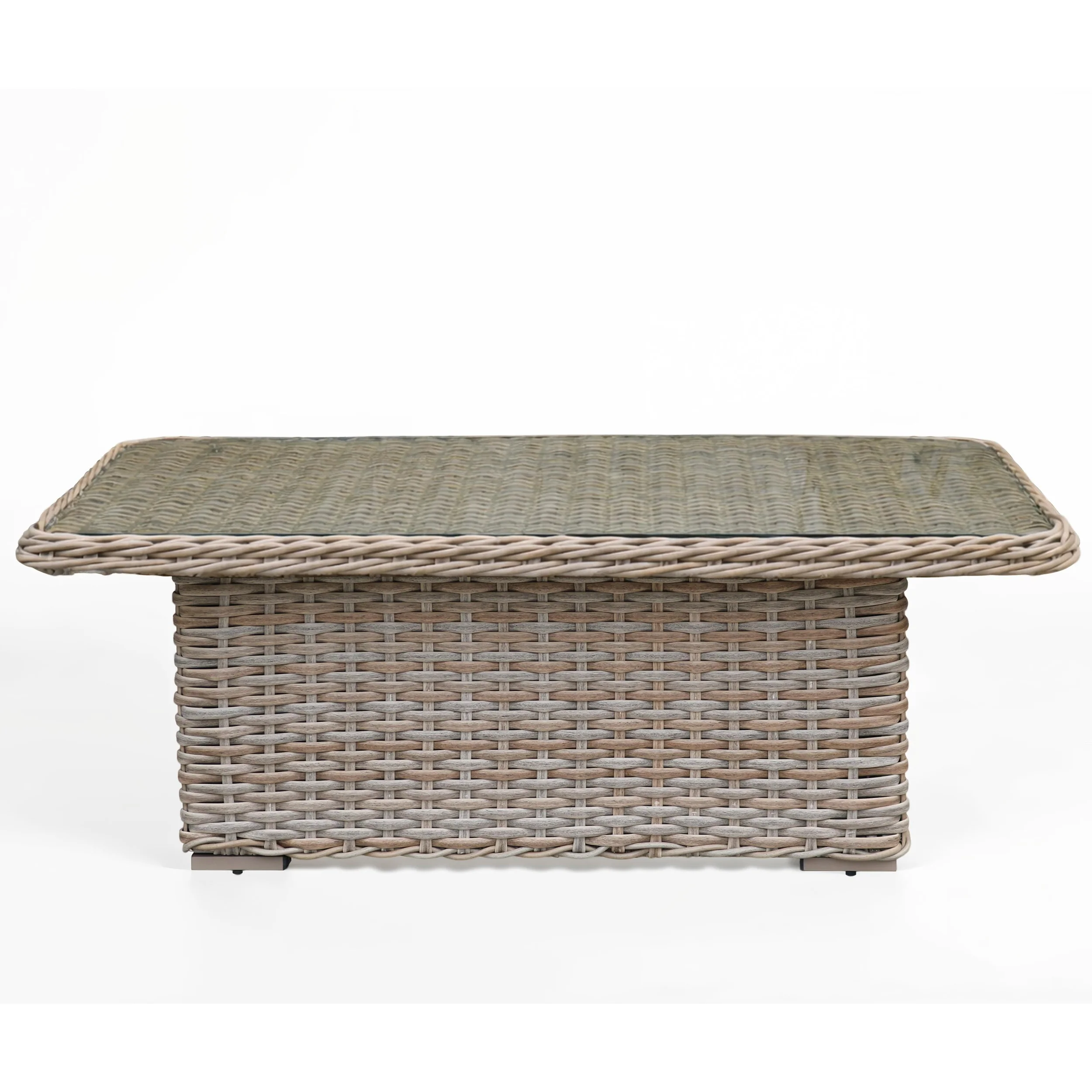Miami Garden Grande Corner Sofa Dining Set with Rising Table, Armchairs and Stools - Image 15