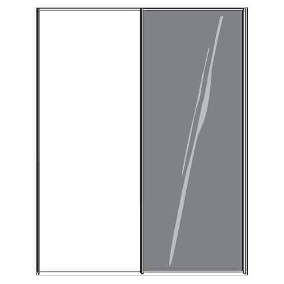 Miami Plus Wiemann 2 Door Sliding Wardrobe With Glass Door 200cm - Image 3