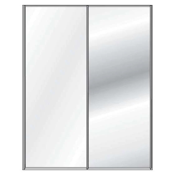 Miami Plus Wiemann 2 Door Sliding Wardrobe With Glass Door & Mirrored Door 150cm - Image 10