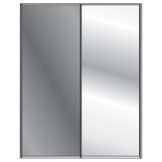 Miami Plus Wiemann 2 Door Sliding Wardrobe With Glass Door & Mirrored Door 150cm - Image 8