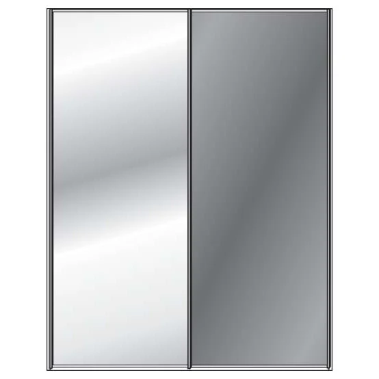 Miami Plus Wiemann 2 Door Sliding Wardrobe With Glass Door & Mirrored Door 150cm - Image 9