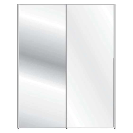 Miami Plus Wiemann 2 Door Sliding Wardrobe With Glass Door & Mirrored Door 200cm - Image 10