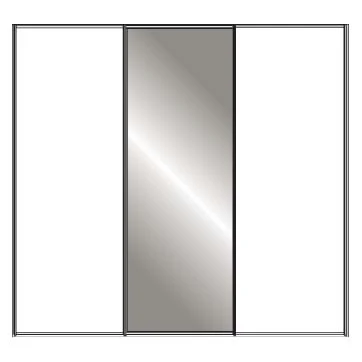 Miami Plus Wiemann 3 Door Sliding Wardrobe With Glass Door 225cm - Image 2
