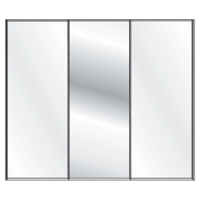 Miami Plus Wiemann 3 Door Sliding Wardrobe With Glass Door & Mirrored Door 280cm - Image 9