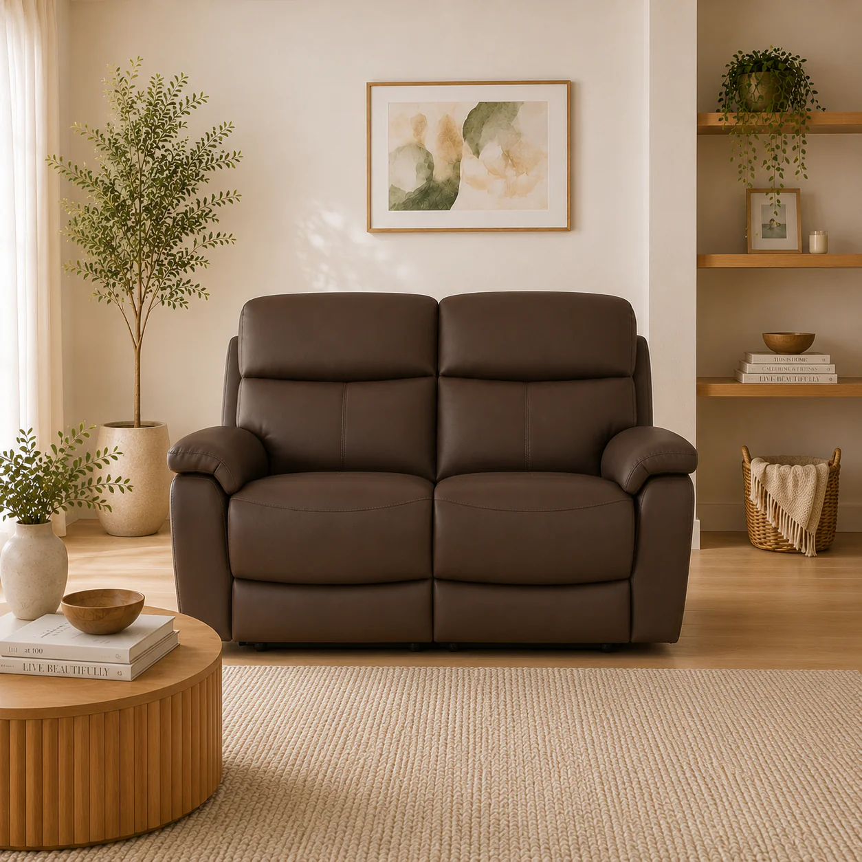 Nevara Brownie Reclining 2 Seater Sofa - Image 3
