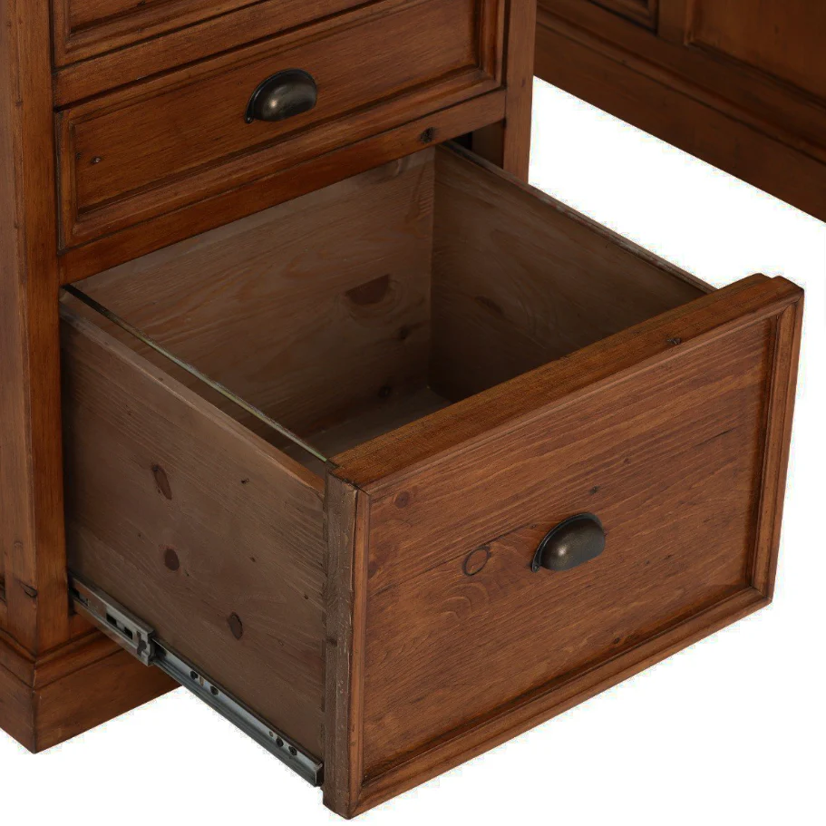 Oxford Antique Pine Small Single Pedestal Desk - Image 7