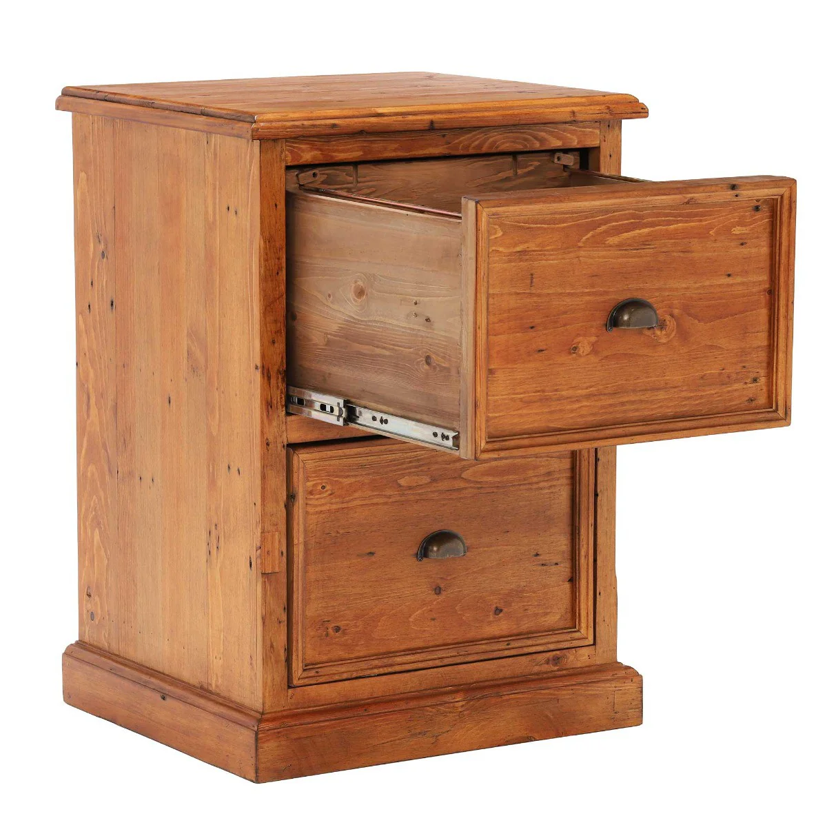 Oxford Light Pine 2 Drawer Filing Cabinet - Image 4