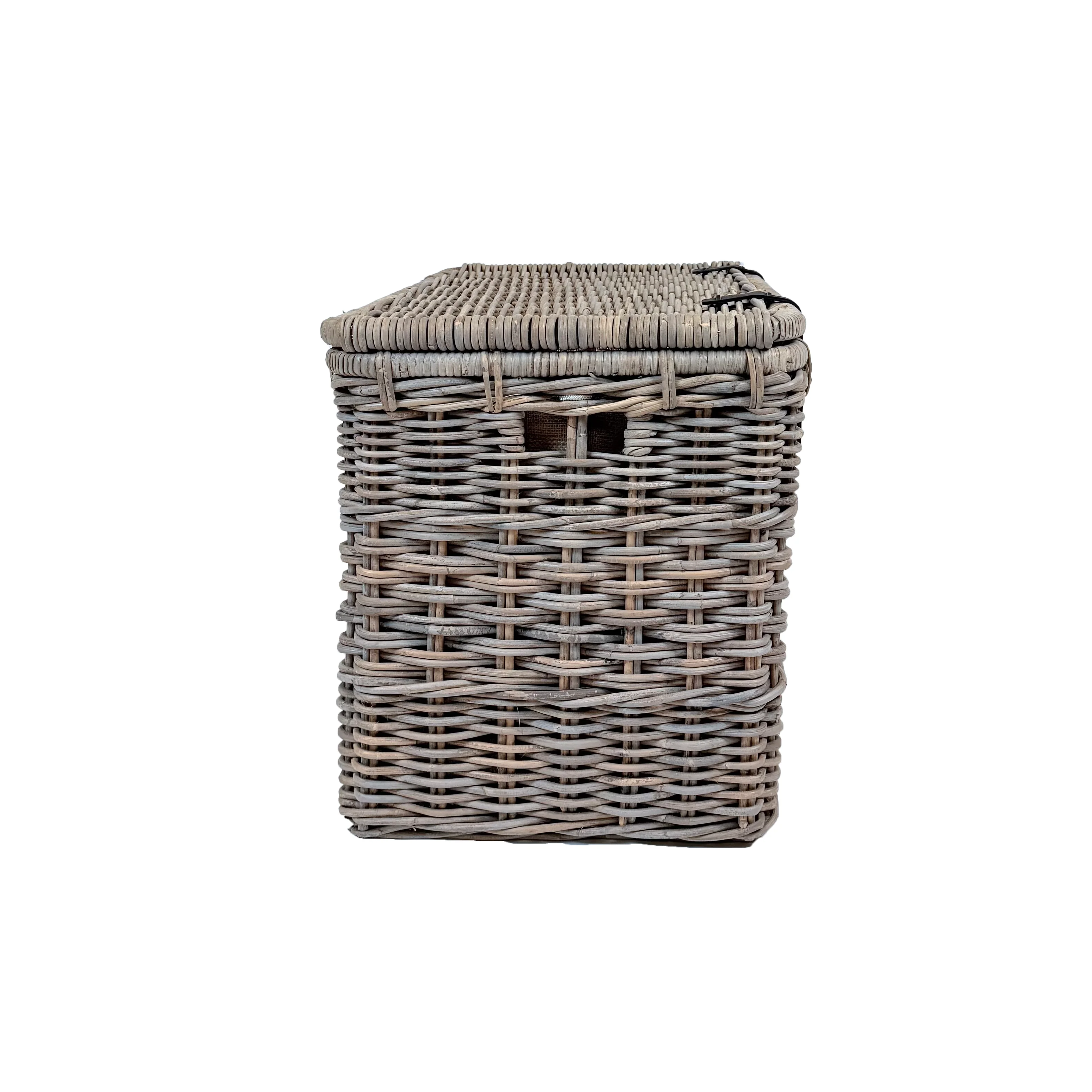 Rectangular Twin Rattan Storage Trunk | Large - Image 4