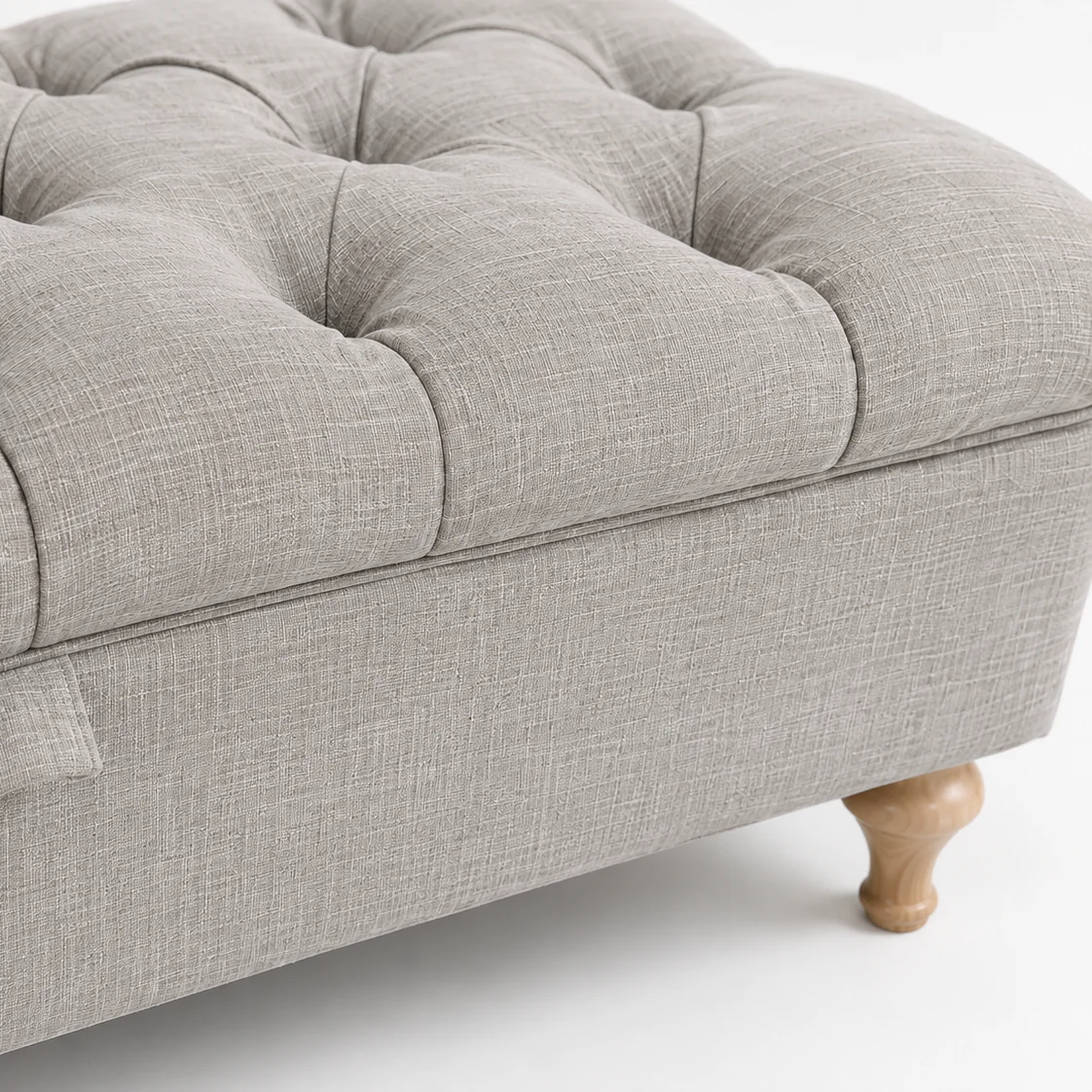 Rosie Ottoman Storage Bench | Putty - Image 4