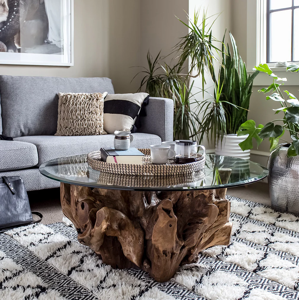 Teak Root Round Coffee Table - Image 4